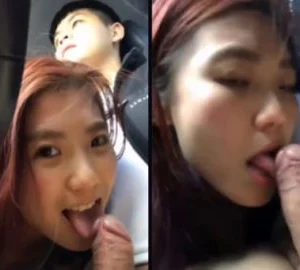 Đang chạy xe mà em cứ thò đầu qua bú cặc