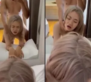 Doggy em gái dâm rên la trước gương