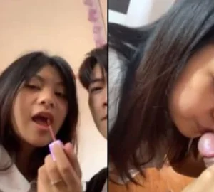 Em gái tô son trước khi cưỡi ngựa bú cu