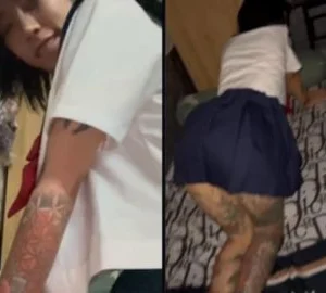 Gặp đôi xăm trổ cosplay học sinh