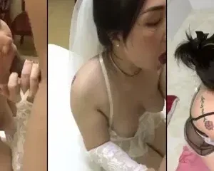 Mặc đồ cô dâu ren siêu nứng vét máng chơi không bao xuất tinh vào miệng em | VIET69