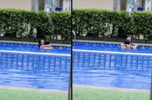 Quay lén cặp đôi lụm luôn dưới hồ